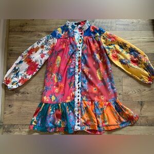 Beulah Style Ginger Floral Dress Size S